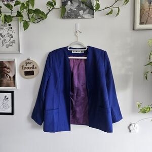 Vintage White Stag 100% Virgin Wool Blue Blazer With Union Tag